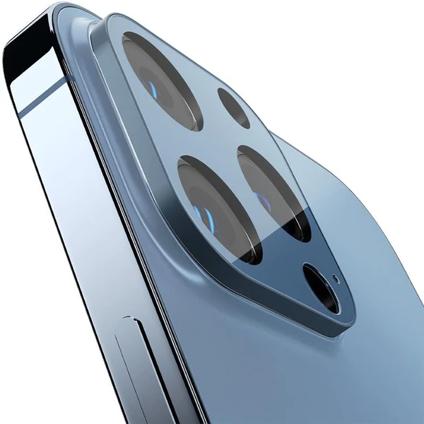 Spigen tR Optik 2 Pack tvrdené sklo na fotoaparát iPhone 13 Pro/13 Pro Max modré - Ochranné fólie a sklo - Obrázok NREZ600301