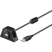 PremiumCord USB-A/USB-A predlžovací kábel s konektorom na priskrutkovanie 2m čierny - Káble a redukcie