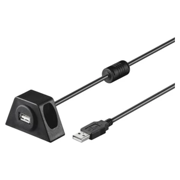 PremiumCord USB-A/USB-A predlžovací kábel s konektorom na priskrutkovanie 2m čierny - Káble a redukcie - Hlavný obrázok