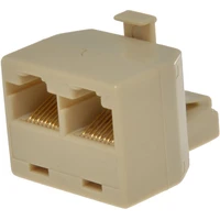 PremiumCord RJ45/2x RJ45 redukcia béžová - Káble a redukcie