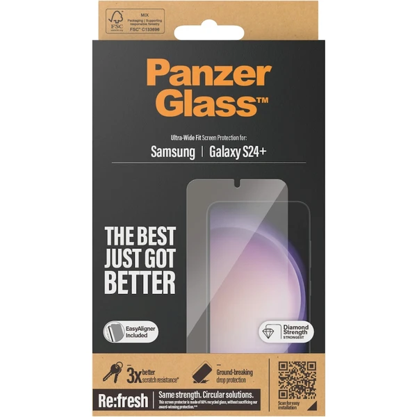 PanzerGlass Ultra-Wide Fit Samsung Galaxy S24+/S25+ s inštalačným rámčekom - Ochranné fólie a sklo - Obrázok NT51000P01