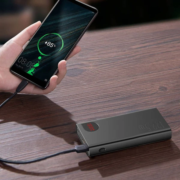 Baseus Adaman Metal 20000mAh, 22,5 W čierna - Powerbanky - Obrázok NTHL000K01