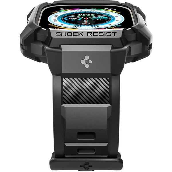 Spigen Rugged Armor Pro remienok s puzdrom Apple Watch Ultra 3/2/1 (49mm) čierny - Puzdra - Obrázok NTK0000N01