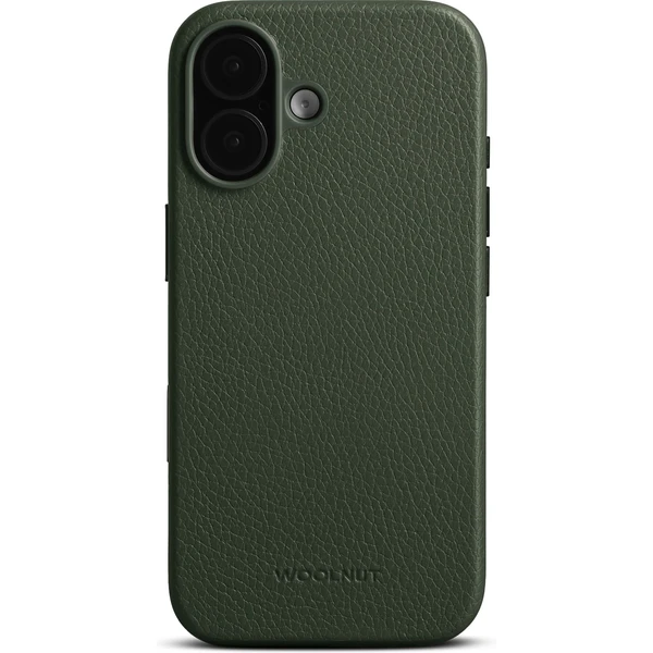 Woolnut MagSafe kožený kryt iPhone 17 tmavo zelený - Puzdra - Obrázok NTLH000K01