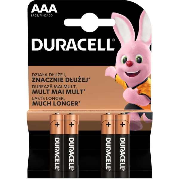 Duracell Basic AAA alkalická batéria, 4 ks - Batérie - Hlavný obrázok