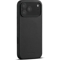 Woolnut MagSafe kožený kryt iPhone 17 Pro Max čierny - Puzdra