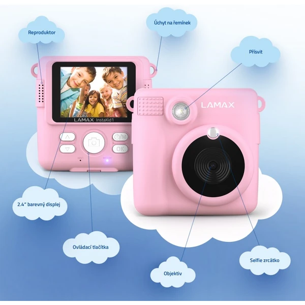 LAMAX InstaKid1 Pink - Fotoaparáty - Obrázok NUO0000L01