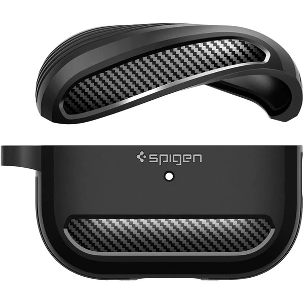 Spigen Rugged Armor puzdro pre AirPods Pro 2 čierne - Puzdra - Obrázok NVK0000N01