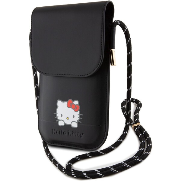 Hello Kitty PU Daydreaming Logo Leather Wallet Phone Bag čierne