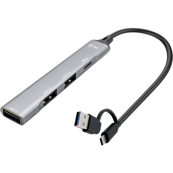 E-shop i-tec USB-A/USB-C Hub 4v1 strieborný
