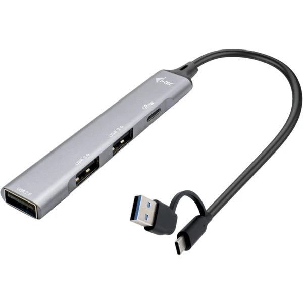 i-tec USB-A/USB-C Hub 4v1 strieborný - USB huby - Hlavný obrázok