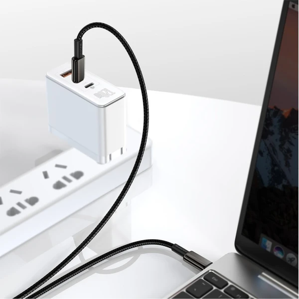 Baseus Tungsten Gold USB-C/USB-C napájací kábel 100W 2m čierny - Káble a redukcie - Obrázok NWKGF00101