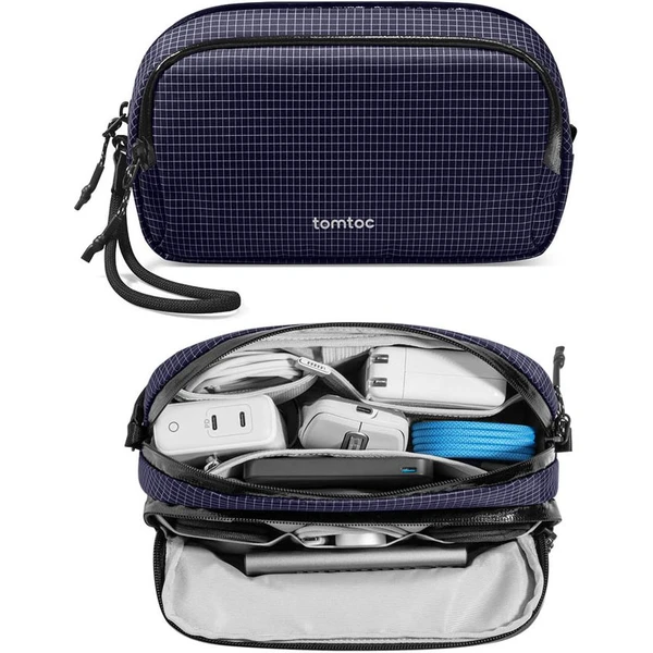 tomtoc Light T12 PRO púzdro na príslušenstvo M tmavo modré - Organizéry - Obrázok NXCG000K01