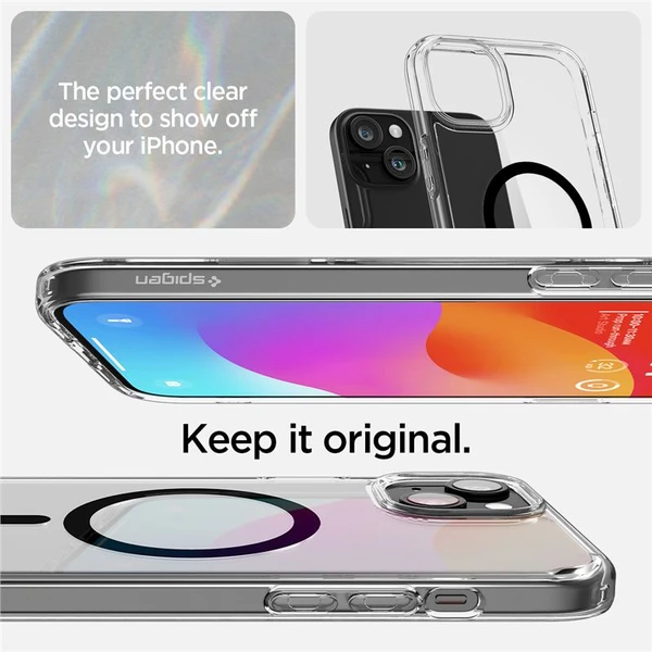 Spigen Ultra Hybrid MagFit kryt iPhone 15 čierny - Puzdra - Obrázok NXV8000601