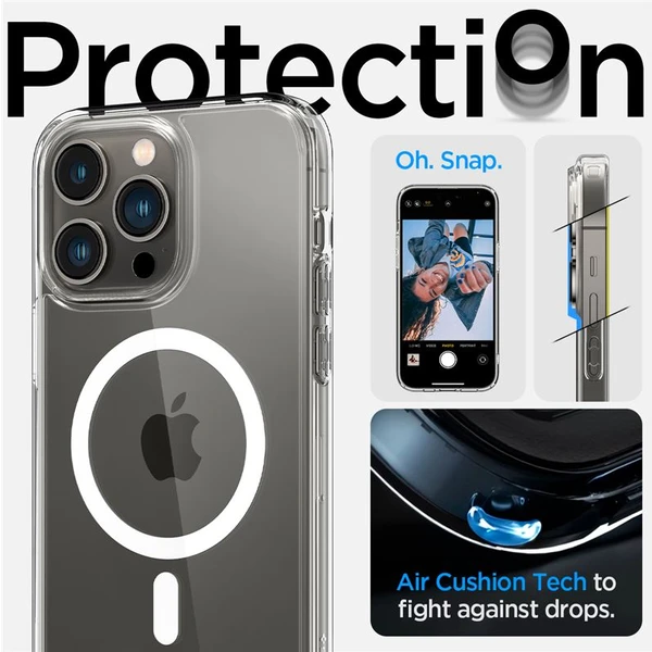 Spigen Ultra Hybrid kryt Mag iPhone 14 Pre biely - Puzdra - Obrázok NY2H300401