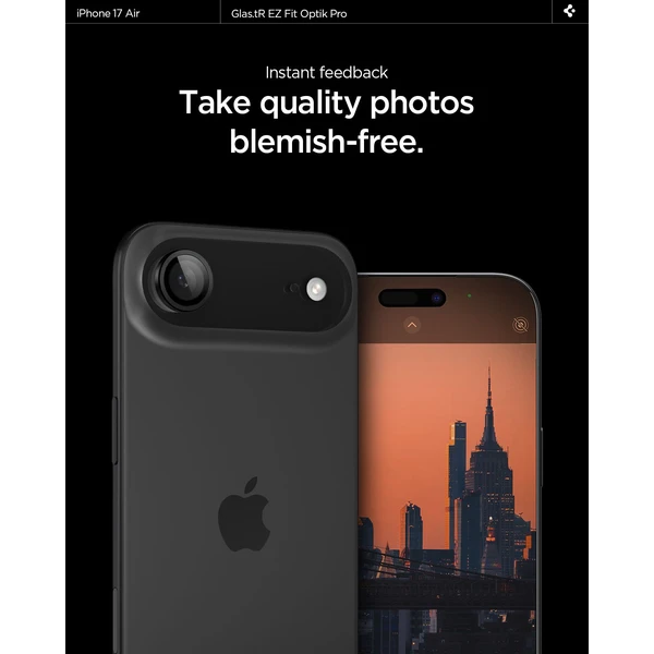 Spigen Glass TR EZ Fit Optik Pro sklá iPhone Air black (2 ks) - Ochranné fólie a sklo - Obrázok NZGH000K01