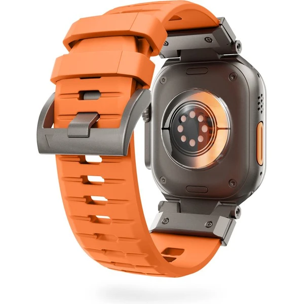 Epico Rubber Pro remienok s nerezovým zapínaním pre Apple Watch 49/46/45/44/42mm oranžový - Remienky - Obrázok NZMJ000K01