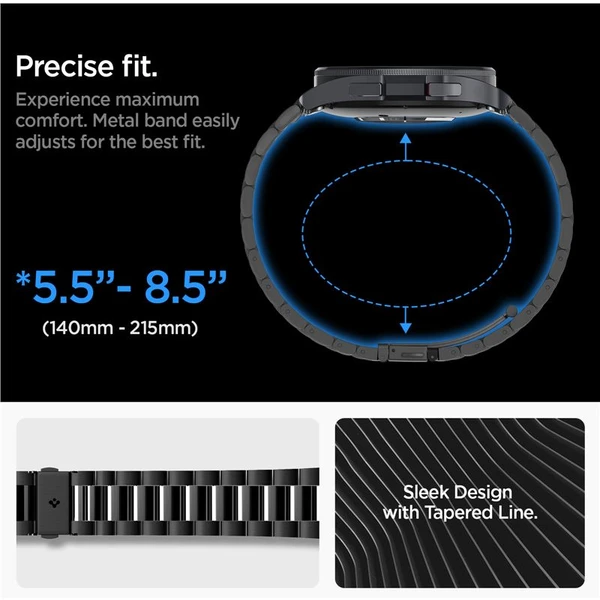 Spigen Modern Fit 316L Band remienok Samsung Galaxy Watch6 Classic 47mm čierny - Remienky - Obrázok NZV3000N01