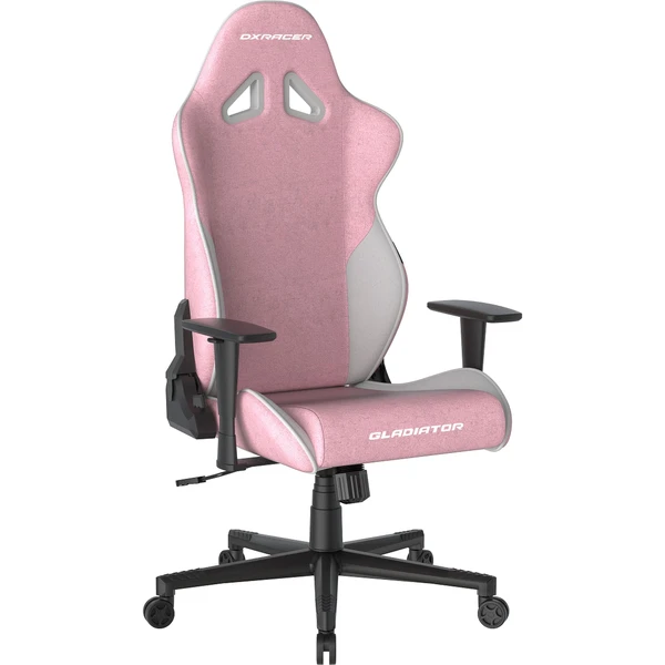 DXRacer GLADIATOR látková herná stolička ružovo-biela - Stoličky - Obrázok O04D000O01