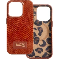 Native Union x Balzac Embossed Cognac MagSafe kryt iPhone 16 Pro - Puzdra
