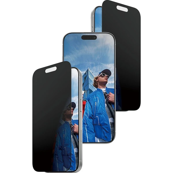 PanzerGlass® Privacy sklo Apple iPhone 17/16 Pro s bezprašným aplikačným boxom - Ochranné fólie a sklo - Obrázok O0KH000K01