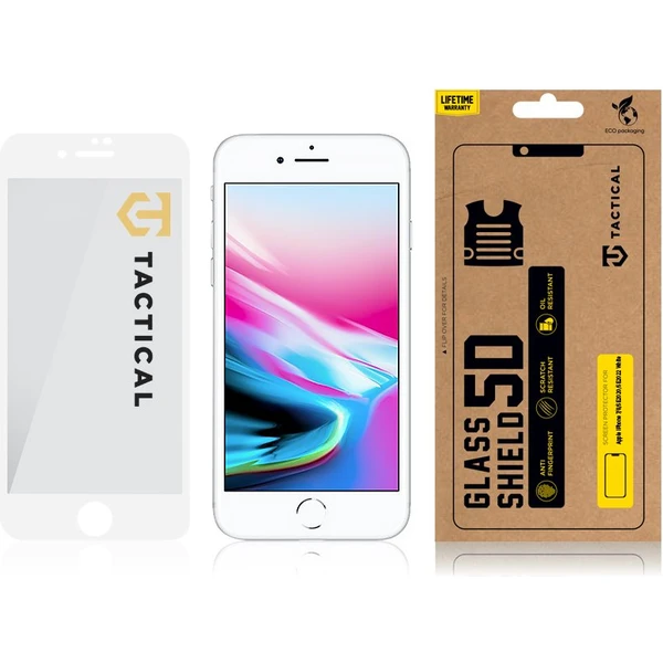 Tactical Glass Shield 5D sklo pre iPhone 7/8/SE (20/22) biele - Ochranné fólie a sklo - Obrázok O0MO100501