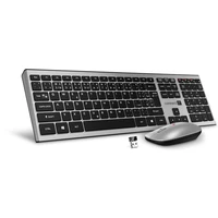 CONNECT IT Combo bezdrôtová strieborná klávesnica + myš, (+2x A - Klávesnicové sety
