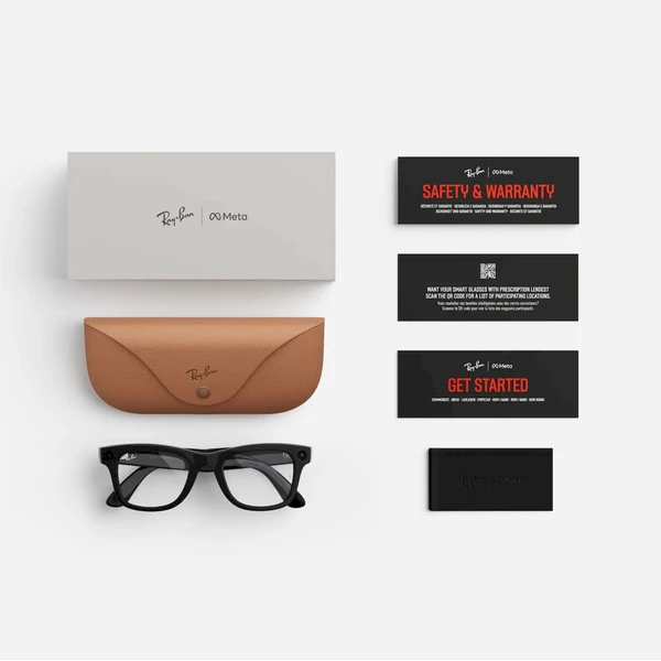 Ray-Ban: Meta Wayfarer štandardné chytré okuliare lesklé čierne - VR Headsety - Obrázok O17B000K01