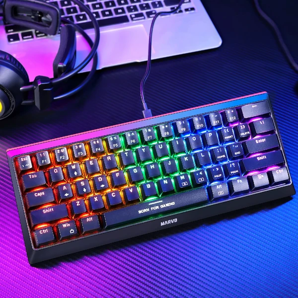 Marvo KG962G EN - R mechanická herná klávesnica TKL RGB (US) čierna - Klávesnice - Obrázok O1M7000N01