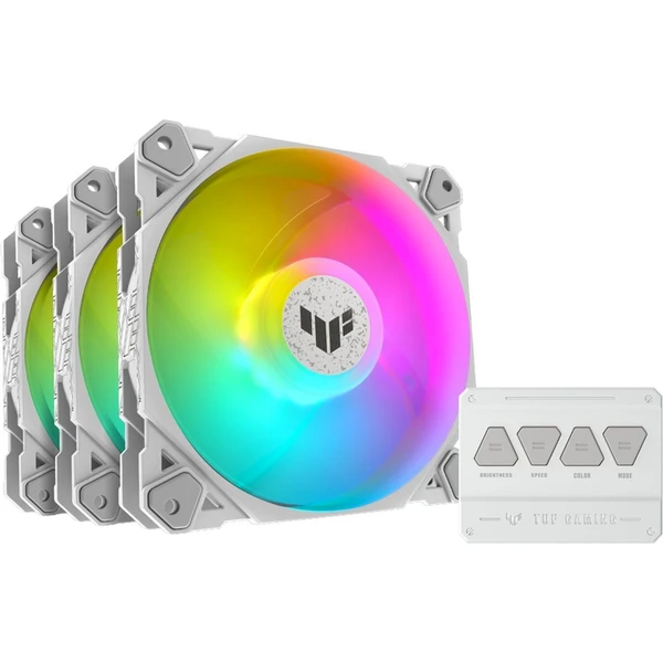 ASUS TUF Gaming TF120 120mm ARGB biela 3x120mm - Ventilátory pre PC - Hlavný obrázok