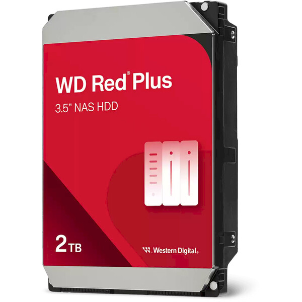 WD RED PLUS NAS WD20EFPX 2TB SATA/600 64 MB cache 175 MB/s CMR