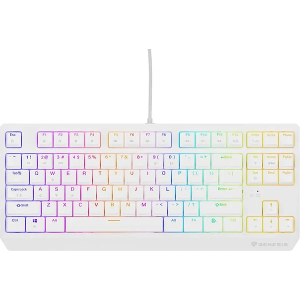 Genesis THOR 230 TKL RGB mechanická klávesnica biela Outemu Brown - Klávesnice - Hlavný obrázok