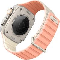 UNIQ Revix Evo obojstranný remienok Apple Watch 49/46/45/44/42mm (ružový/krémový) - Remienky