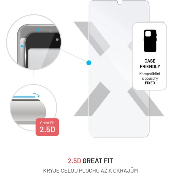 FIXED 2,5D tvrdené sklo Xiaomi Redmi 13C/13C 5G/POCO C65/POCO M6 5G číre - Ochranné fólie a sklo - Obrázok O2Q1000P01