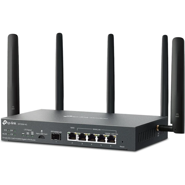 TP-Link ER706W-4G Wi-Fi 6 router čierny - Wi-Fi routery - Obrázok O3B5000P01