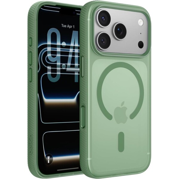E-shop Belkin SheerForce Grip MagSafe kryt iPhone 17 Pro pistáciovo zelený