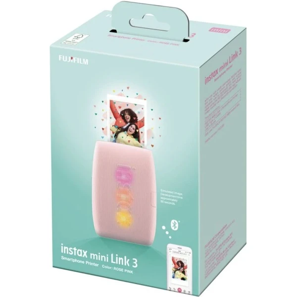 Fujifilm Instax Mini Link 3 tlačiareň Rose Pink EX D - Tlačiarne - Obrázok O3U8000K01