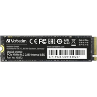 VERBATIM SSD Vi3000 Internal PCIe NVMe M.2 SSD 256GB - SSD