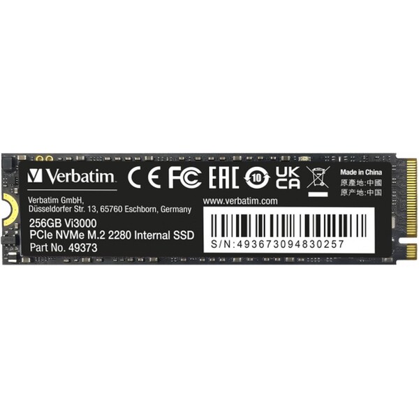 E-shop VERBATIM SSD Vi3000 Internal PCIe NVMe M.2 SSD 256GB