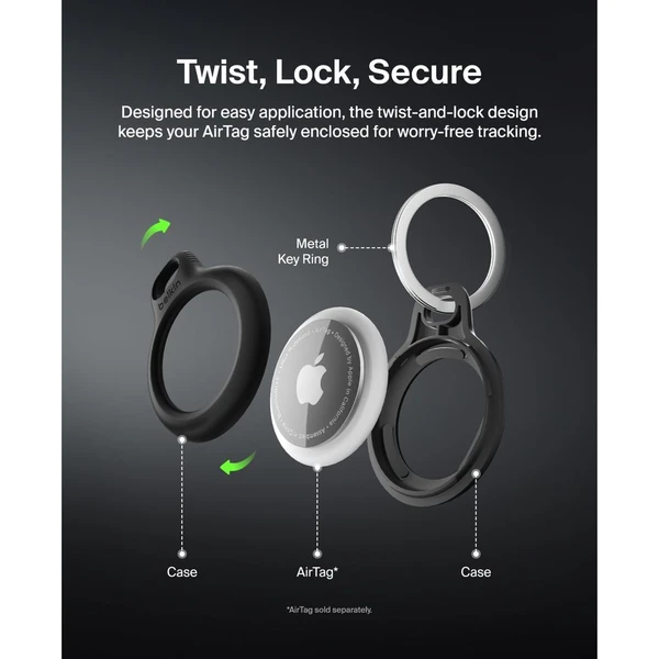 Belkin Secure holder púzdro na AirTag s krúžkom (4-pack) - Puzdra - Obrázok O46G000J01