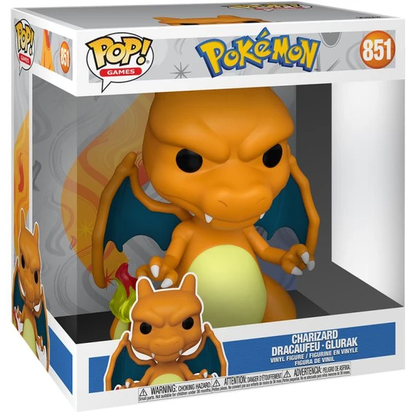 Funko POP! #851 Jumbo: Pokémon - Charizard 25 cm (Super Sized) - Funko POP! - Obrázok O4I6000N01