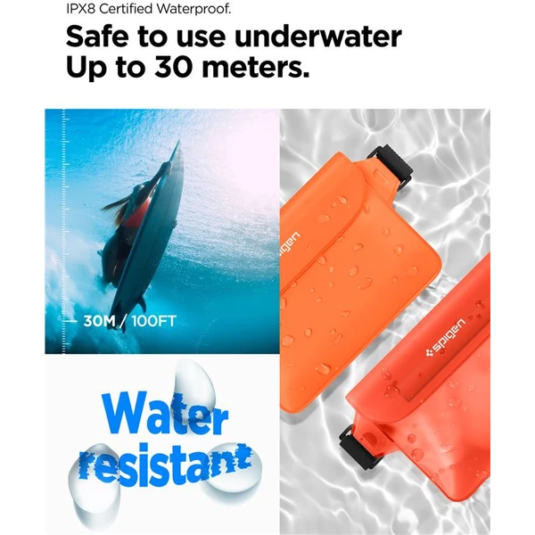 Spigen Aqua Shield WaterProof Waist Bag A620 2 Pack oranžový - Puzdra - Obrázok O4N5000701