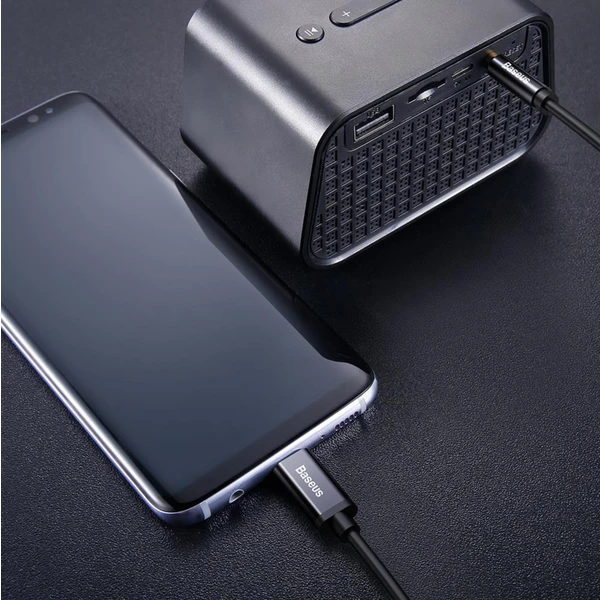 Baseus USB-C/3,5mm kábel 1,2m čierny - Káble a redukcie - Obrázok O4RR000501