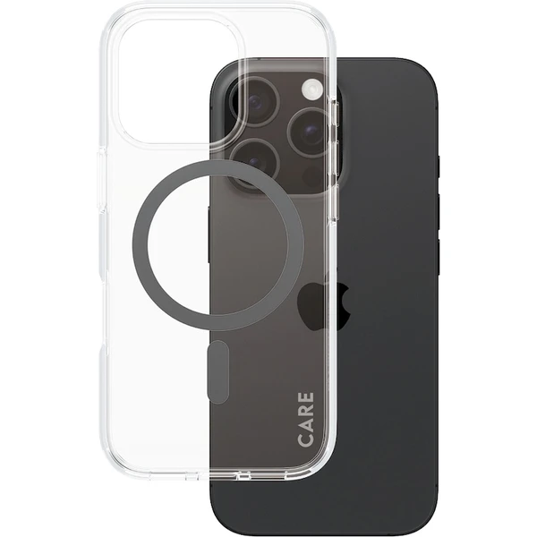 PanzerGlass® CARE kryt Apple iPhone 16 Pro MagSafe Urban Combat číry/čierny - Puzdra - Obrázok O508000P01