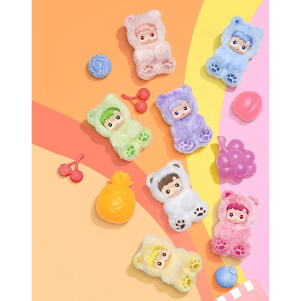 POP MART HACIPUPU Gummy Bear Series - Vinyl Plush Pendant Blind Box - Figúrky - Obrázok O51L000K01