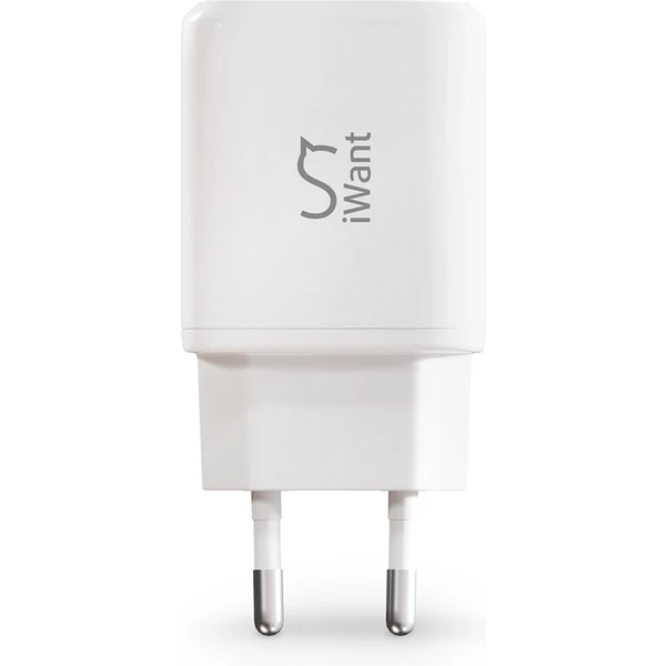 iWant dvojitá USB-C nabíjačka 45W biela - Nabíjačky - Obrázok O57G100501