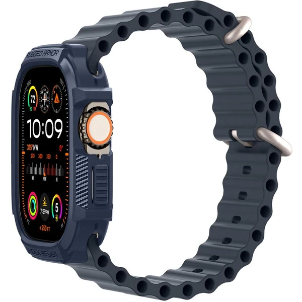 Spigen Rugged Armor kryt Apple Watch Ultra 3/2/1 (49mm) modrý - Puzdra - Obrázok O5A1000P01