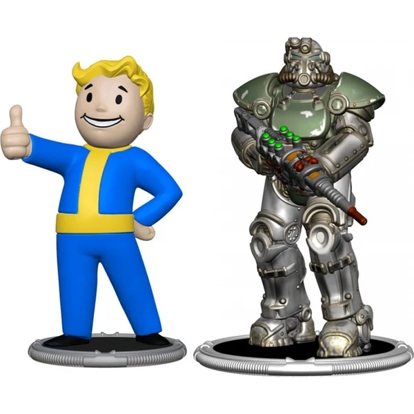 Set dvoch figúrok Syndicate Collectibles Fallout - T-51 & Vault Boy (Classic) 7 cm (Set F) - Figúrky - Hlavný obrázok
