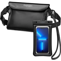 Spigen Aqua Shield Floating vodeodolné púzdro + WaterProof Waist Bag A621 Set čierny - Puzdra