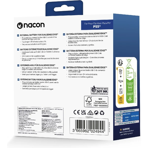 Nacon externá batéria pre herný ovládač DualSense Edge (PS5) - Batérie - Obrázok O6N2000O01